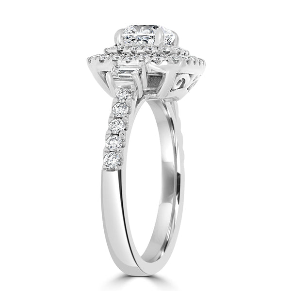 1.02ct Diamond Ring with 0.74tct Diamonds set in 950 Platinum