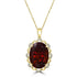 20.5ct Citrine Pendant with 0.34tct Diamonds set in 18K Yellow Gold