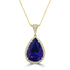 11.84ct Amethyst Pendant with 0.4tct Diamonds set in 18K Yellow Gold