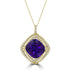 22.54ct Amethyst Pendant with 0.63tct Diamonds set in 18K Yellow Gold