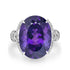 16.84ct Amethyst Rings with 0.42tct Diamond set in 18K White Gold