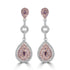 0.26tct Pink Diamond Earring with 0.98tct Diamonds set in 18K Two Tone Gold