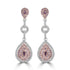 0.26tct Pink Diamond Earring with 0.98tct Diamonds set in 18K Two Tone Gold