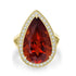 11.05ct Citrine Rings with 0.44tct Diamond set in 18K Yellow Gold