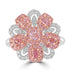 0.8ct Pink Diamond Rings with 0.8tct Diamond set in 18K Two Tone Gold