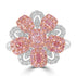 0.8ct Pink Diamond Rings with 0.8tct Diamond set in 18K Two Tone Gold