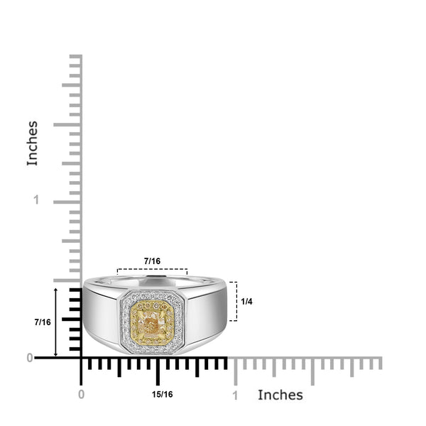 0.51ct  Diamond Rings with 0.27tct Diamond set in 18K Two Tone Gold
