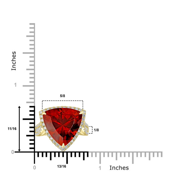 8.4ct Citrine Rings with 0.68tct Diamond set in 18K Yellow Gold