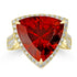 8.4ct Citrine Rings with 0.68tct Diamond set in 18K Yellow Gold