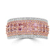 1.78ct Pink Diamond Rings with 0.63tct Diamond set in 18K Two Tone Gold