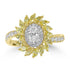 0.5ct Yellow Diamond Rings with 1.07tct Diamond set in 18K Two Tone Gold