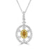 0.15ct Yellow Diamond Pendants with 0.46tct Diamond set in 18K Two Tone Gold