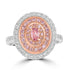 0.18ct Pink Diamond Rings with 0.86tct Diamond set in 18K Two Tone Gold