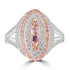 0.21ct Pink Diamond Rings with 0.69tct Diamond set in 18K Two Tone Gold