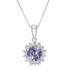 0.84ct Sapphire Pendants with 0.2tct Diamond set in 18K White Gold