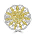 1.01ct Yellow Diamond Rings with 0.67tct Diamond set in 18K Two Tone Gold