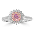 0.26ct Pink Diamond Rings with 0.5tct Diamond set in 18K Two Tone Gold