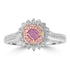 0.26ct Pink Diamond Rings with 0.5tct Diamond set in 18K Two Tone Gold