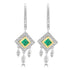 0.467ct Emerald Earrings with 0.91tct Diamond set in 18K Two Tone Gold
