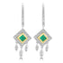 0.467ct Emerald Earrings with 0.91tct Diamond set in 18K Two Tone Gold