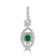 0.259ct Emerald Pendants with 0.387tct Diamond set in 18K Two Tone Gold