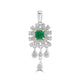 0.281ct Emerald Pendants with 0.265tct Diamond set in 18K Two Tone Gold