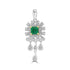 0.281ct Emerald Pendants with 0.265tct Diamond set in 18K Two Tone Gold