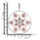 0.884ct Pink Diamond Pendants with 2.334tct Diamond set in 18K Two Tone Gold