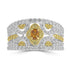 0.175ct Orange Diamond Rings with 1.296tct Diamond set in 18K Two Tone Gold
