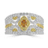 0.175ct Orange Diamond Rings with 1.296tct Diamond set in 18K Two Tone Gold