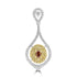 0.174ct Orange Diamond Pendants with 0.683tct Diamond set in 18K Two Tone Gold
