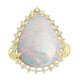 6.61ct Opal Rings with 0.26tct Diamond set in 18K Yellow Gold