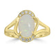 1.58ct Opal Rings with 0.09tct Diamond set in 18K Yellow Gold