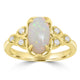 1.36ct Opal Rings with 0.11tct Diamond set in 18K Yellow Gold