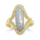 2.43ct Opal Rings with 0.16tct Diamond set in 18K Yellow Gold