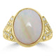 4.72ct Opal Rings with 0.1tct Diamond set in 18K Yellow Gold