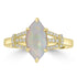 1.48ct Opal Rings with 0.11tct Diamond set in 18K Yellow Gold