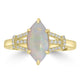 1.48ct Opal Rings with 0.11tct Diamond set in 18K Yellow Gold