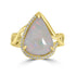 3.63ct Opal Rings with 0.1tct Diamond set in 18K Yellow Gold