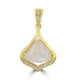 2ct Opal Pendants with 0.08tct Diamond set in 18K Yellow Gold