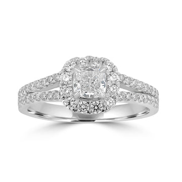 0.51ct Diamond Rings with 0.5tct Diamond set in Platinum 950