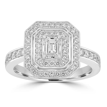 0.51ct Diamond Rings with 0.54tct Diamond set in Platinum 950