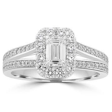 0.52ct Diamond Rings with 0.58tct Diamond set in Platinum 950