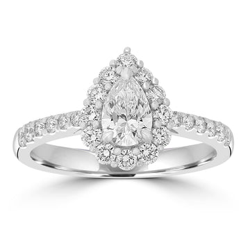 0.5ct Diamond Rings with 0.55tct Diamond set in Platinum 950