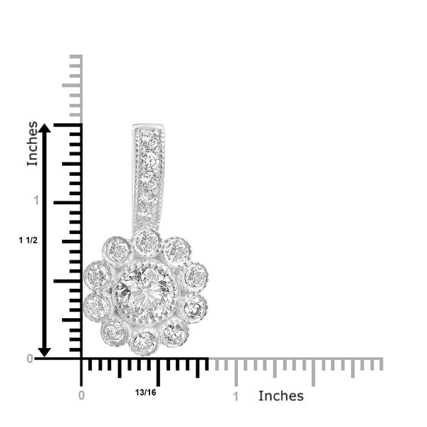0.5ct Diamond Pendants with 0.5tct Diamond set in Platinum 950