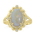 2.1ct Opal Rings with 0.16tct Diamond set in 18K Yellow Gold