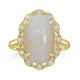 4.56ct Opal Rings with 0.21tct Diamond set in 18K Yellow Gold