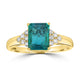 1.7ct Emerald Rings with 0.16tct Diamond set in 14K Yellow Gold