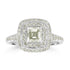 1ct Yellow Diamond Rings with 0.59tct Multi set in 18K White Gold