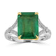 4.41ct Emerald Rings with 0.17tct Diamond set in 18K Two Tone Gold
